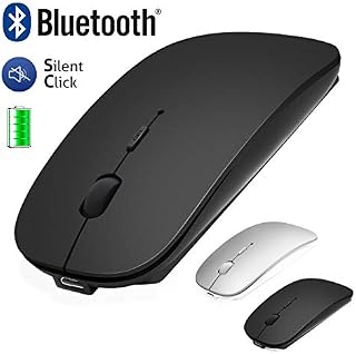 Bluetooth Mouse for Laptop, ANEWISH Wireless Mouse Slim USB Rechargable Silent Mice