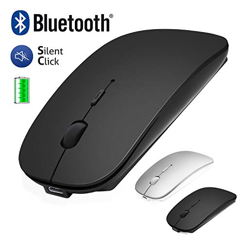 Bluetooth Mouse for Laptop, ANEWISH Wireless Mouse Slim USB Rechargable Silent Mice