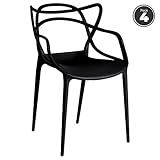  regalosMiguel - Packs Sillas Jardín - Pack 4 Sillas Korme - Negro