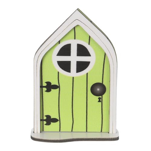 YELARXI Fairy Garden Door Tree Dollhouse Door Miniature Light Green