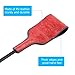 Extra-Long 24 Inch Horse Riding Whip, Embossed Red Handmade Riding Crop, Perfect for Training Shows and Costumes Equestrian Horse Whip, Leather Head with Non-Slip Handle (Classic Handle+3pcs Head)