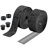 WEEROCK Fahrrad Lenkerband，Bicycle Handlebar Tape, Breathable Handlebar Tape, Bike Handlebar Tape (Schwarz)