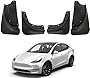 BASENOR Tesla Model Y Mud Flaps Splash Guards Winter Vehicle Sediment Protection No Need to Drill Holes(Set of 4)