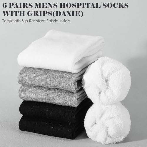 Panitay 6 Pairs XX Large Slipper Socks Terry Ring Non Slip Gripper Socks for Adults Home Hospital4