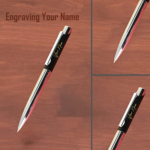 Image of Roshfort Luxury ball Pen - Customized Personalized Ballpoint Pen | Black & Maroon | Stylish Designs | Engrave Your Name SEND DETAIL WHATSAPP +91 9631056748