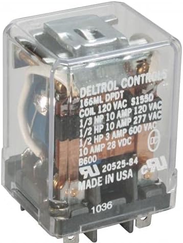 20537-81, Electromechanical Relay 12VDC 75Ohm 10A DPDT (38.1x34.8x55.88) mm Socket Magnetic Latching Relay