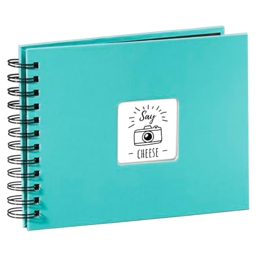 Hama Fine Art Fotos (50 páginas Negras, álbum con Espiral, 24 x 17 cm, Compartimento para Insertar Foto), Turquesa