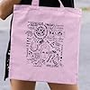 Willow Gifts P!!NK Doodle Tote Bag - Pop Rock Trustfall Human Beautiful Trauma Stupid Girls Who Knew Carrier Shopper Shopping Bag (Baby Pink) #2