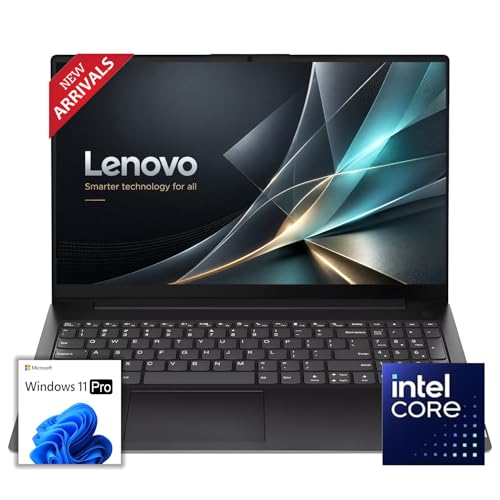 Lenovo 2026 Business and Student Laptop with MS 365 for Web, Intel Powerful Processor, 8GB DDR5, 256GB PCIE, 15.6" FHD Display, Wi-Fi 6, Fast Charging Speed, 14.5-Hour Battery Life, Windows 11 Pro