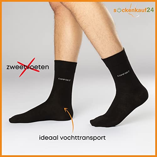 10 Paar Comfort Sokken zonder Elastiek & zonder Naad Heren & Dames Katoen Comfortband - Afbeelding 8