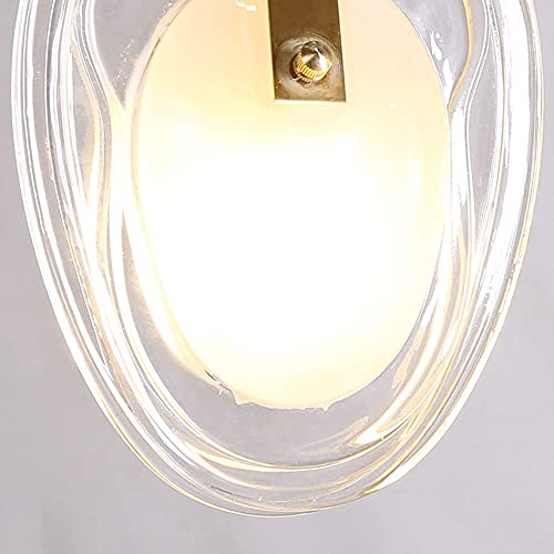Lámpara de araña transparente para comedor mini iluminación colgante decorativa de cristal 6