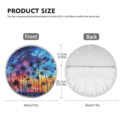 Image of Palm Tree Steering Wheel Cover Sunshade Reflect UV Sun and Heat Car Interior Sunshade Easy Installation Auto Interior Protector Universal for Cars Truck SUV Van