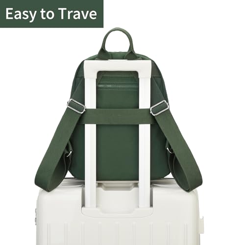 Image of Tanweibago Mini Nylon Women Backpacks,11L Small Ladies backpacks Casual Lightweight Women Shopping Travel Daypack (Army Green)