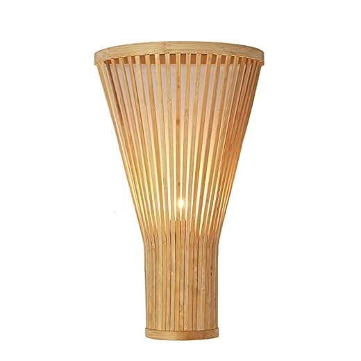 HDHXT Vintage Bambu Vävande Vägglampa Kreativitet Personlighet Landsbygdens Vägglampa Farm Hängande Ljus Teahouse Hotel Steps Imagery Gångkonst Taklampa Lampa