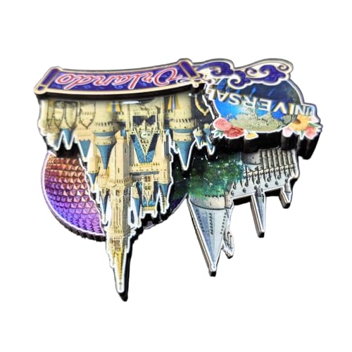 Imán decorativo 3D Orlando USA para refrigerador de madera miniatura 5