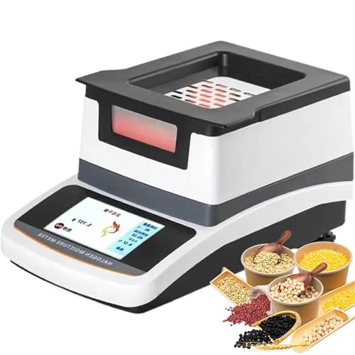 Wilgotnościomierz ziarna, szybkoschnący laboratoryjny analizator wilgotności z interfejsem danych RS232, wyświetlacz LCD, technologia halogenowa, kontrola temperatury 40-160°C, precyzja 110 g/0,005 g