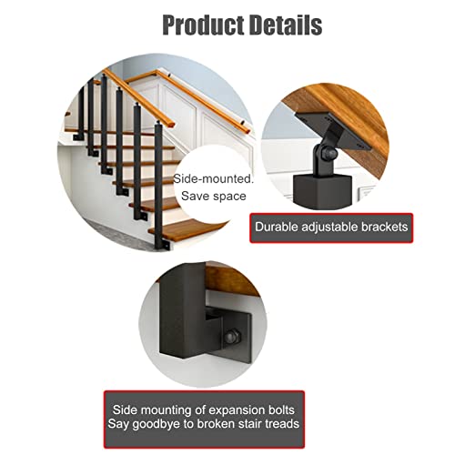 Pasamanos de metal elegante y robusto para escaleras de exterior e interior 5