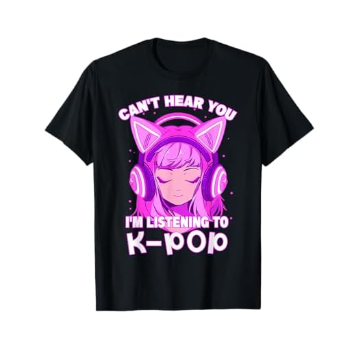 Cute Girl Graphic Tee Can't Hear You I'm Listening to Kpop T-Shirt