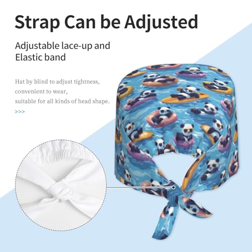 Image of Adjustable Scrub Cap with Sweatband, Breathable Working Hat for Men /Women