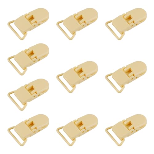 Image of 10-Pack Pacifier Clip Replacement Ends - BPA-Free Plastic Fasteners for DIY Baby Crafts, Sewing Bibs & Blankets Straps (3 /4 Inch, Complexion)