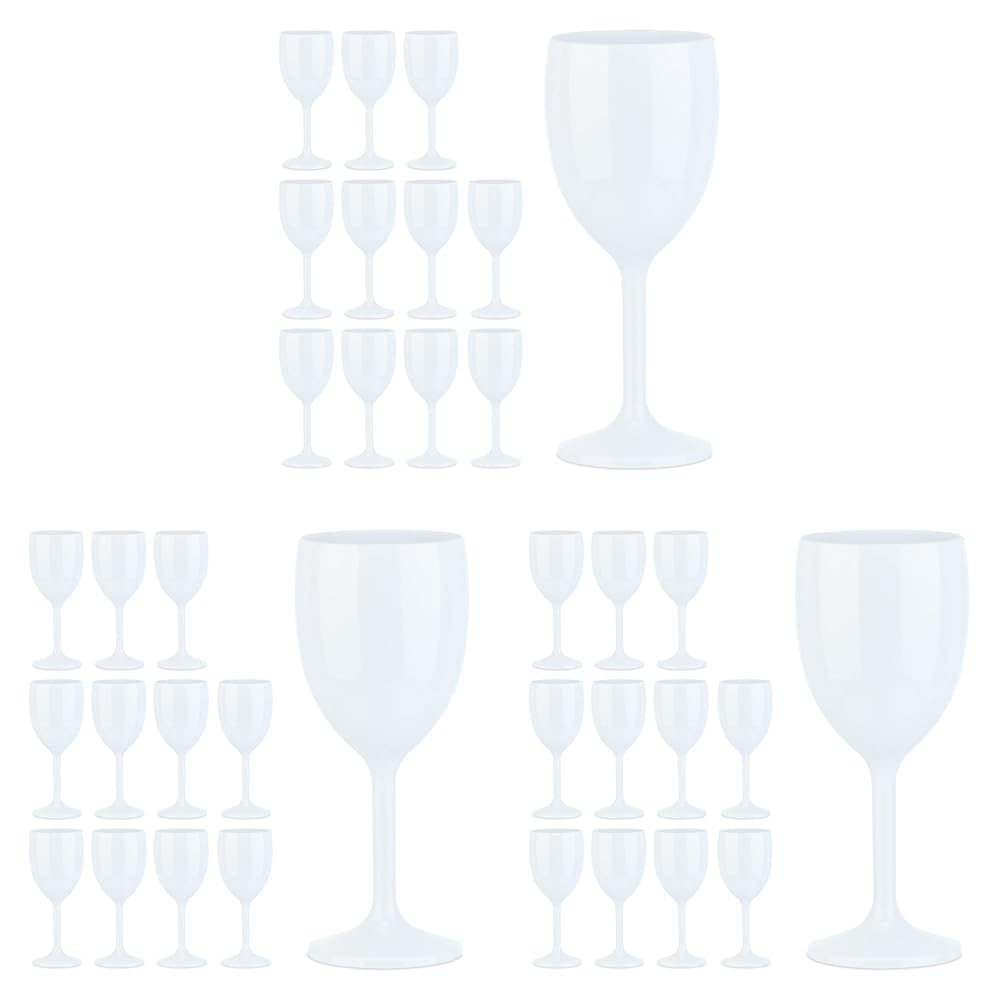 Verres à vin en plastique incassables blancs Relaxdays : la sécurité sans BPA pour vos soirées