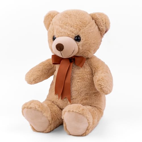 Image of Mirada Huggable Teddy Bear Soft Plush Toy | Beige Jumbo Stuffed Animal for Kids & Toddlers | Soft Toys for Kids, Teddy Bears, Soft Teddy Bear, Cuddle Toy, Cute Soft Toys, Baby Gift- 40 cm