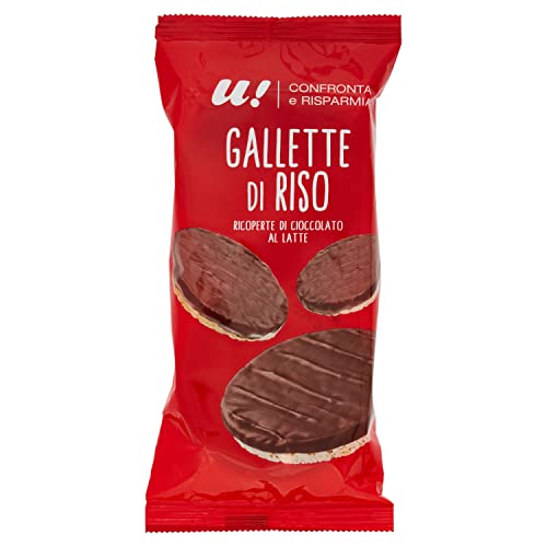 U! Confronta & Risparmia Gallette di Riso Ricoperte di Cioccolato al Latte, 100g