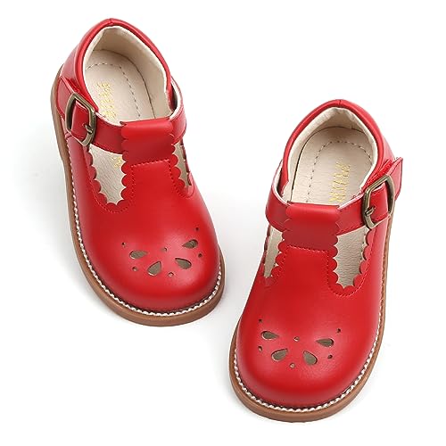 Image of PHIRAMIN Toddler Girl Mary Jane Dress Shoes-Little Girl School Uniform Shoes for Wedding Party
