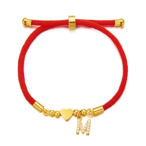Bijoux pour hommes et femmes bracelet perles acier inoxydable initiale coeur ajustable