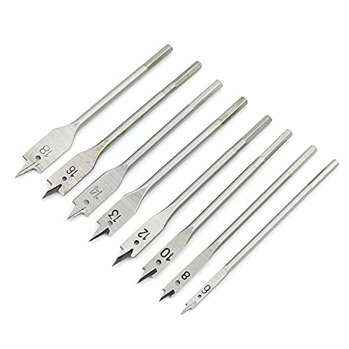 13Pcs 6-35mm Woodworking Flat Spade Drill Bits Set 1/4" Hex Shank Cutter Tool