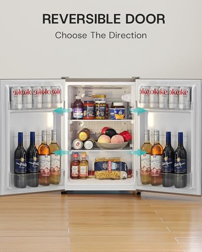 Upstreman 2.5 Cu.Ft All-Refrigerator Mini Fridge, Single Door Small Refrigerator, Dorm Fridge with 7 Adjustable Thermostat, Compact Refrigerator for Office, Bedroom or Dorm, Silver-CR26 on Fridge.com