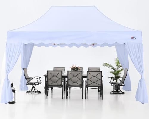 Image of ABCCANOPY Patio Pop Up Canopy Tent with Curtain 10x15 Event-Series (White)
