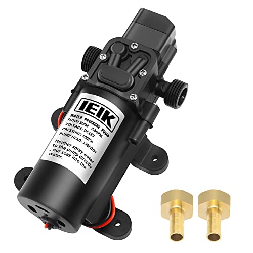 Image of Water Pressure Diaphragm Pump DC 12V 45W Water Pressure Sprayer Pump 4LPM 1.05 GPM 108PSI 147ft Self Priming Pump for Caravan RV Boat Marine Agricultural Spraying Port