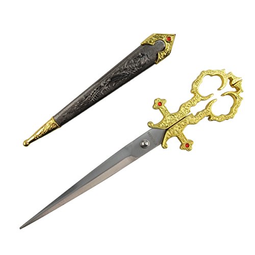 Treasure Gurus 10" Vintage Style Medieval Renaissance Scissors With Sheath #TOP1
