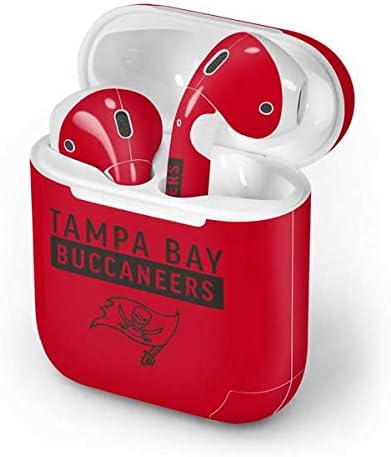 Skinit Decal Audio Skin Compatible with Apple AirPods with Lightning Charging Case - Officially Licensed NFL Tampa Bay Buccaneers Red Performance Series Design