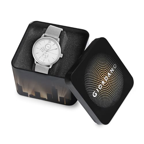 Image of Giordano Analogue Watch for Men with Stylish Mesh Band with Water Resistant Casual Wrist Watch to Complement Your Party Look - GD-50008