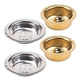 Comidox 4Pcs Mini Charcoal Holder for Incense Multipurpose Charcoal Screen Burner Plate for Aromatherapy Meditation Religious Settings Home Temple Use