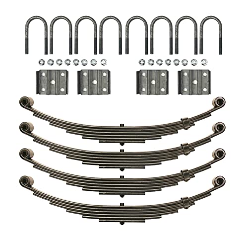 LIBRA 7000# 7k Tandem Trailer Axle Suspension Kit 3500# Leaf Springs U-Bolt Kit