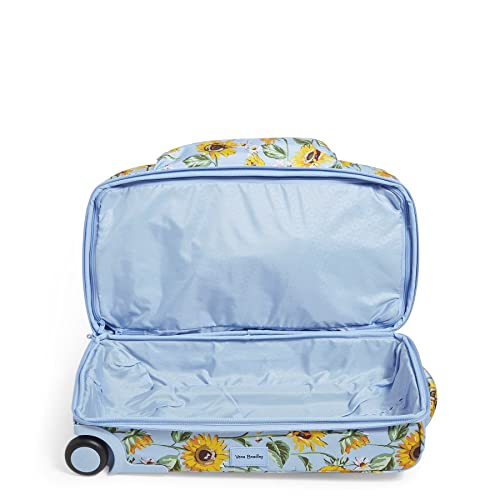Vera Bradley Women's Recycled Lighten Up Reactive Foldable Rolling Duffle Luggage, Sunflower Sky, One Size #TOP3
