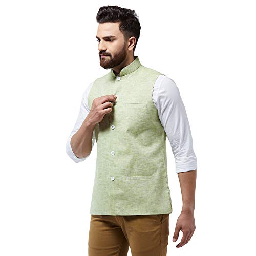 Image of SOJANYA (Since 1958 Men's Cotton Linen Blend Waist Coat