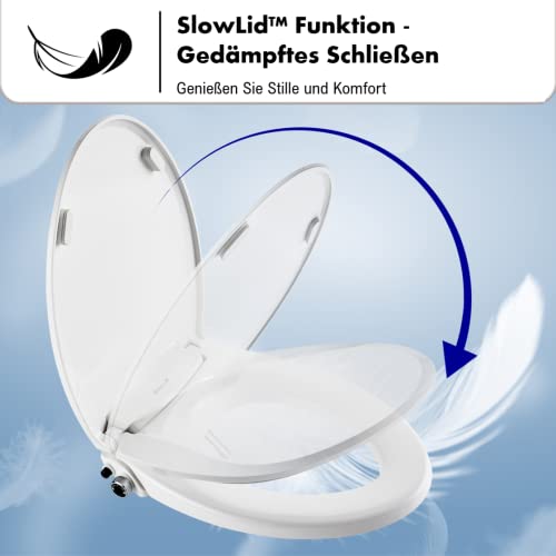 DUMALD WC mit Bidet Funktion - Bidet Aufsatz Für Toilette Taharet Muslugu - Japanische Toilette - Toilette mit Bidet Funktion - WC mit Duschfunktion Bidet Toilet Seat - 5