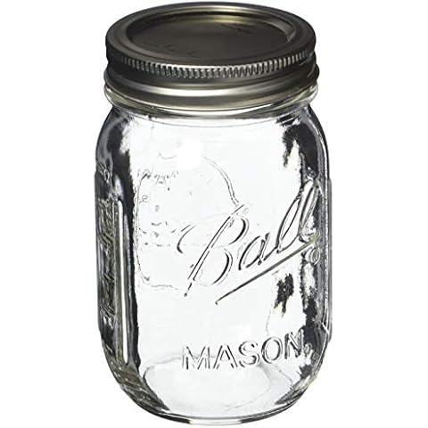 Ball Pint Mason Jar, Regular Mouth, 16 oz (3 Count) Cover