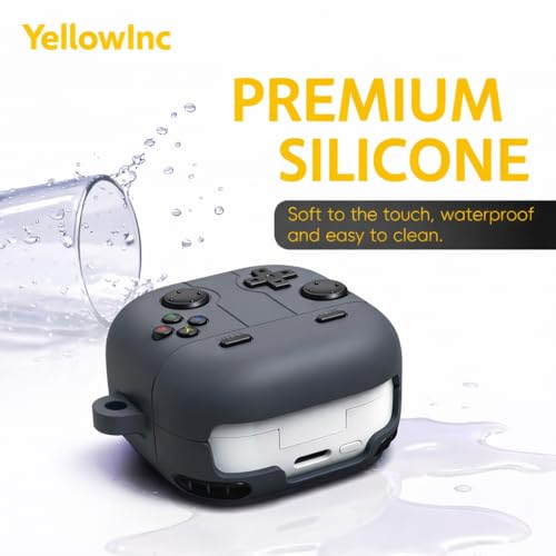 Image of Retro Game Console Case Cover for Samsung Galaxy Buds 4 and 4 Pro with Carabiner (White, Game Console)