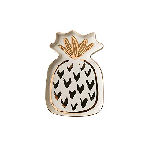 Preisvergleich Produktbild HHTX Cartoon PineLemon Wassermelonenplatte Keramik Schmuck Tablett Ringhalter Armbänder Teller Dekor Teller für kleine Schmuckringe Halsketten Ohrringe Armbänder Kosmetik