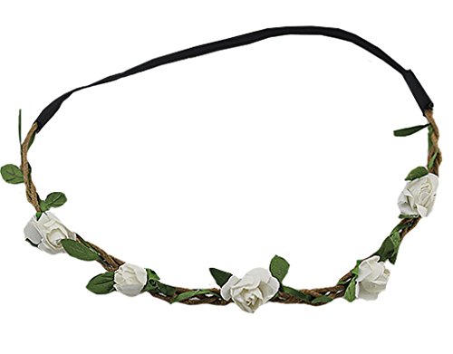 BONAMART 10 x Festival Hippie Geflochten Haarband Blumen Blätter Stirnband für Damen Mädchen