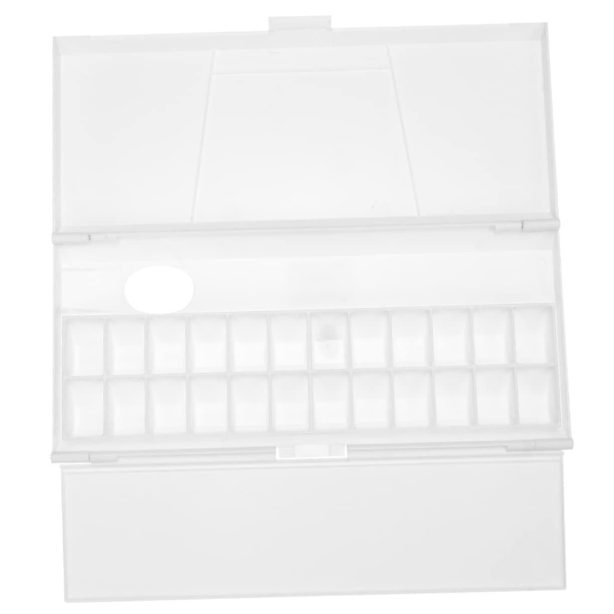 HOMSFOU Box Watercolor Folding Paint Mixing Box with Compartments Durable Art Palette for School Use Lightweight Portable Design Keeps Colors Fresh for Artists