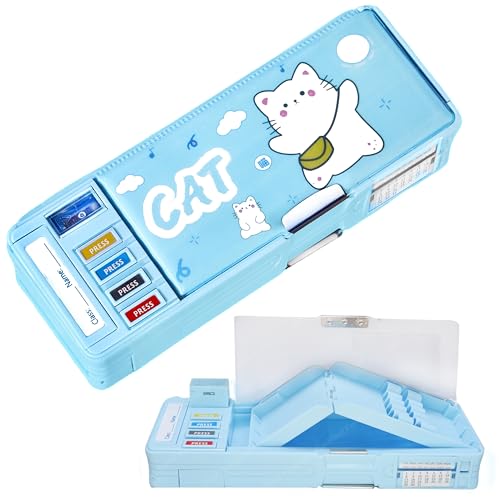 Image of FunBlast Multifunctional Pencil Box for Kids, Kids Pencil Box for Boys & Girls, Magnetic Pencil Box for Boys, Pop up Pencil Case for Kid (Cat)