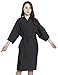 Salon Client Gowns Kimono Style, Hair Salon Smocks Capes- 43 Inch Long (Black)