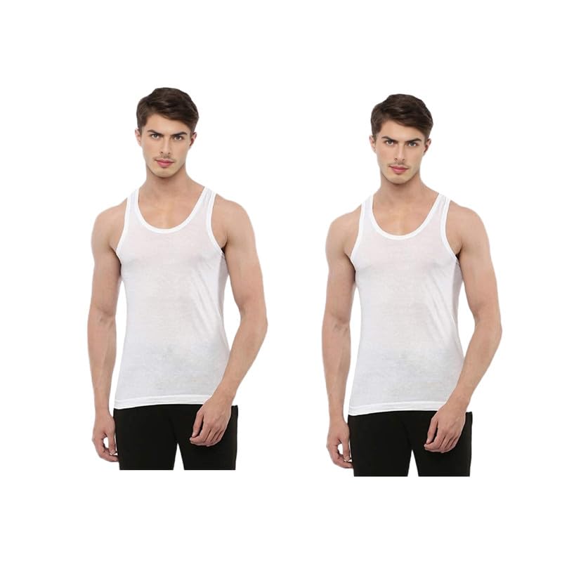 innero Mens Baniyan White Sleeveless Pure Cotton Vest-picture-17