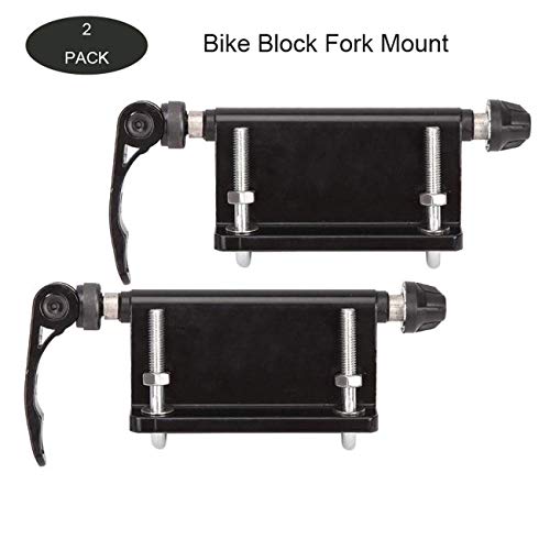 IRONWALLS Bike Block Fork Mount Bike Hitch Truck Bed Trailer Bicycle Carrier for Outdoor Travel